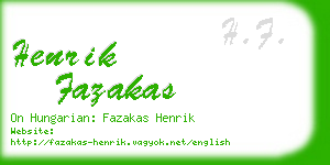 henrik fazakas business card